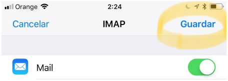 Configurar una cuenta de correo de cPanel en Mail de iPhone - Paso 5